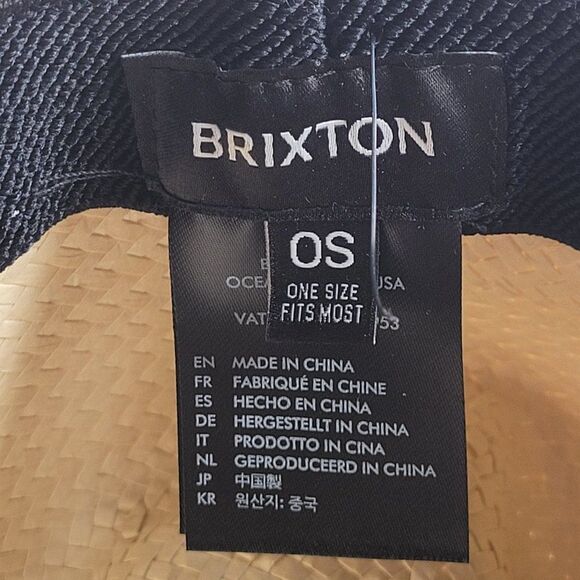 BRIXTON Women's Natural Valley Sun Hat One Size Fedora Straw Packable - Picture 5 of 8